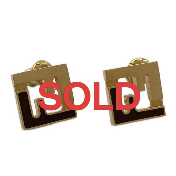 FENDI - Gold Hardware I***** Earrings 312-051625 - Picture 1 of 4